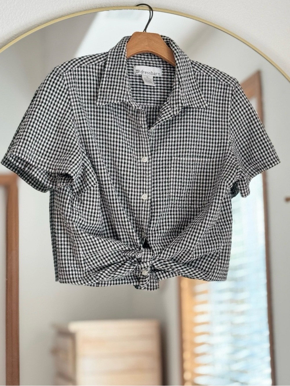 Vintage Gingham Cotton Top (L)